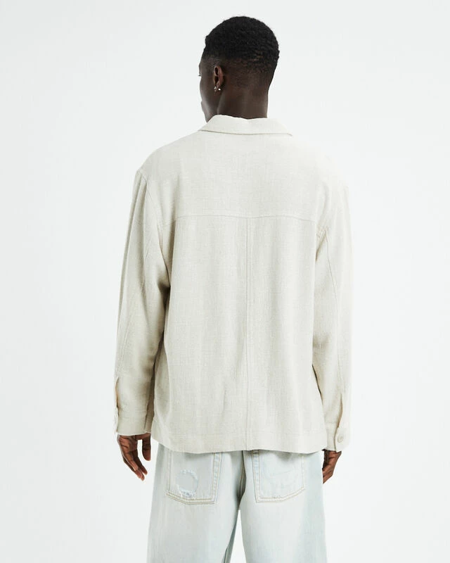 Wilson Textured Chore Jacket Dune White 4 Wilson Textured Chore Jacket Dune White - Image 2