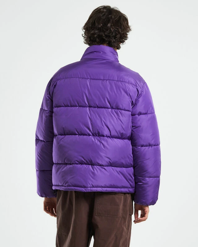Burnside 90's Puffer Jacket Grape 4 Burnside 90's Puffer Jacket Grape - Image 2
