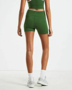 Pocket Seam Shorts Green/Cream -Insight Shop 2 59222