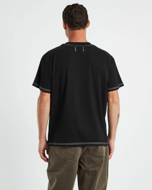 Scribble Contrast Short Sleeve T-Shirt Black 4 Scribble Contrast Short Sleeve T-Shirt Black - Image 2