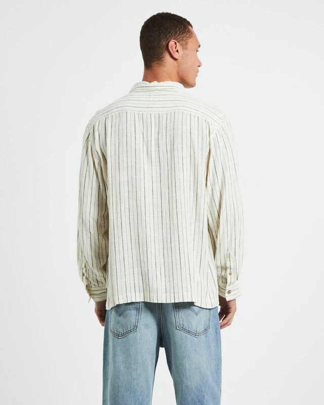 Tesky Linen Long Sleeve Shirt In Natural 4 Tesky Linen Long Sleeve Shirt In Natural - Image 2