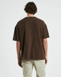 Ramona Linen Short Sleeve T-Shirt In Cocoa Brown -Insight Shop 2 62115