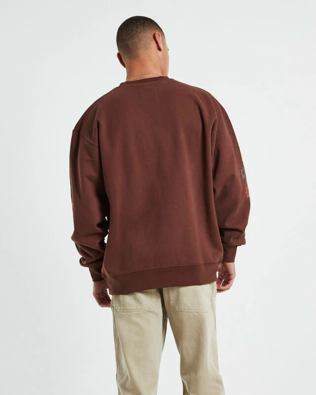 MARKET Life Cycle Crewneck Jumper In Acorn Brown 4 MARKET Life Cycle Crewneck Jumper In Acorn Brown - Image 2