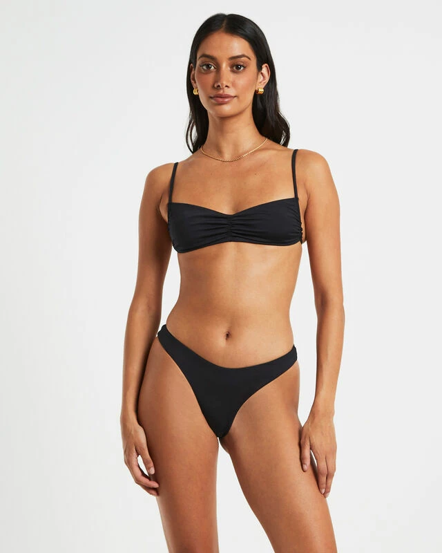 Gather Front Top In Black 4 Gather Front Top In Black - Image 2