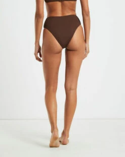 Rib High Waisted Bottoms In Chocolate Brown 9 Rib High Waisted Bottoms In Chocolate Brown -Insight Shop 2 75124