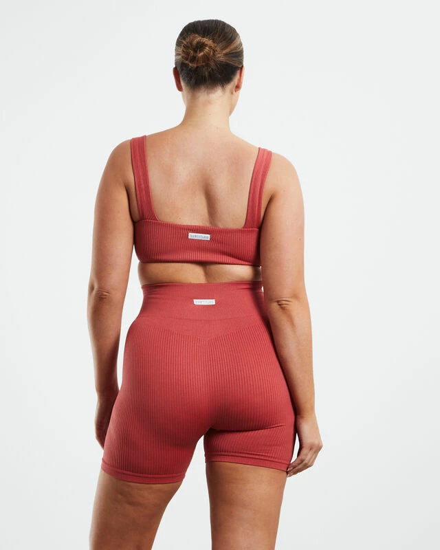 Square Neck Sports Crop Red 4 Square Neck Sports Crop Red - Image 2