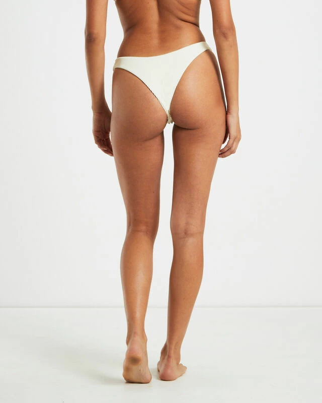 Rib Cheeky Cut Bikini Bottoms In Almond 4 Rib Cheeky Cut Bikini Bottoms In Almond - Image 2