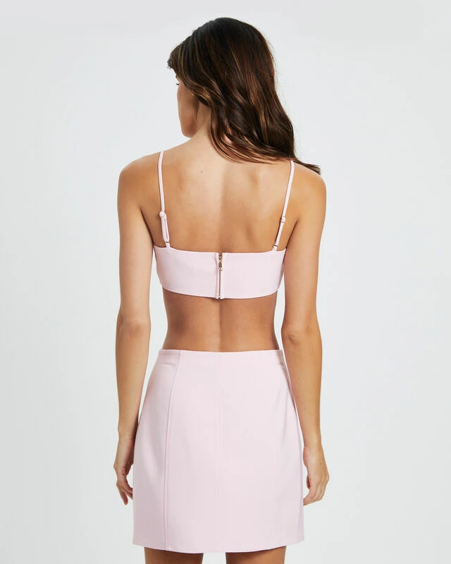 Teagan Crop Top Pink 4 Teagan Crop Top Pink - Image 2