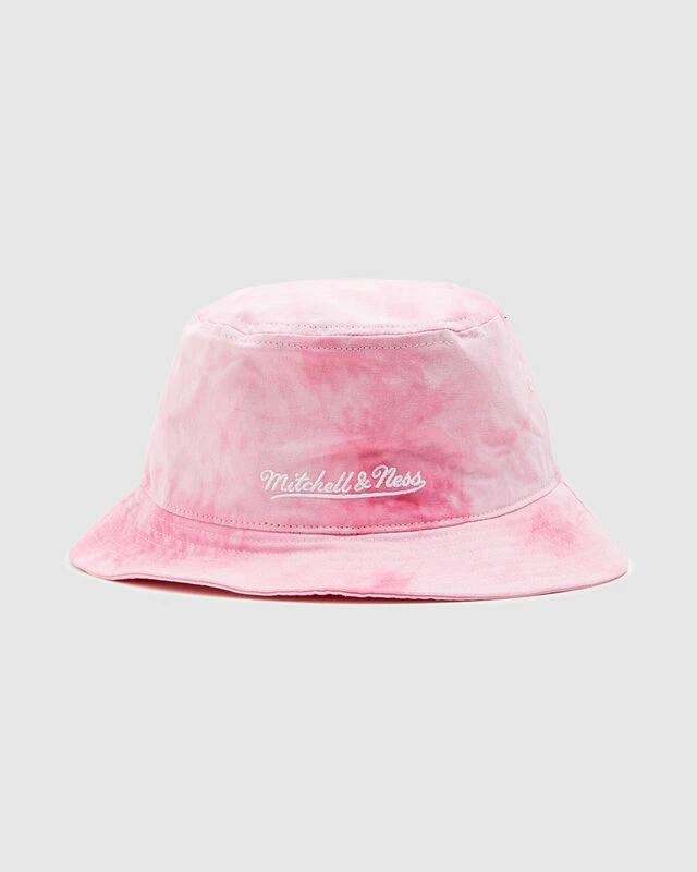 Mitchell & Ness Tie Dye Bulls Bucket Hat White/Pink 5 Mitchell & Ness Tie Dye Bulls Bucket Hat White/Pink - Image 3