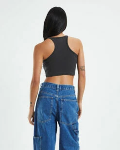 Good Times Crop Rib Tank Top Vintage Black 10 Good Times Crop Rib Tank Top Vintage Black -Insight Shop 3 14914