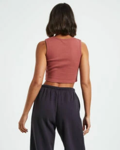 Sports Rib Tank Top Brick Red -Insight Shop 3 1634