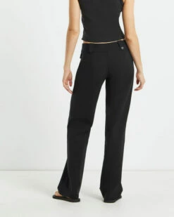 Jaylee Low Rise Seam Front Pants Black -Insight Shop 3 16422