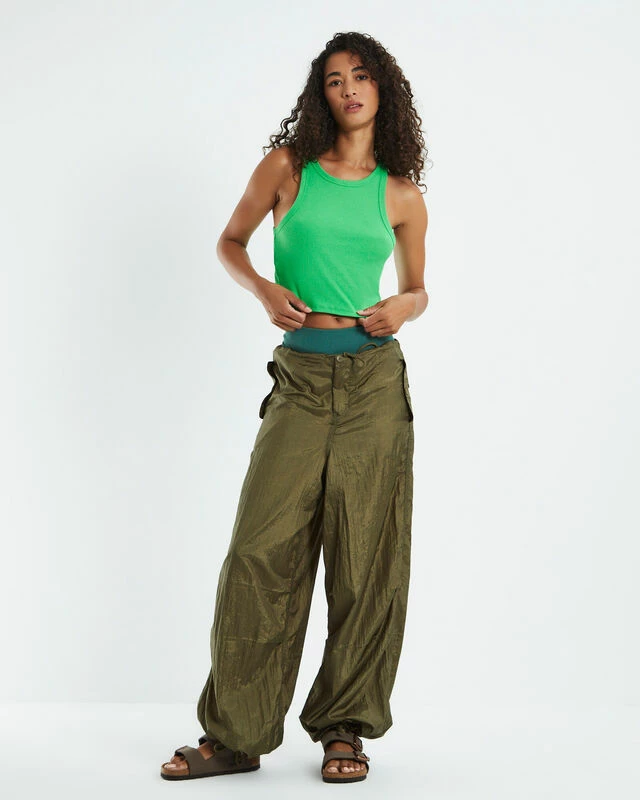High Neck Crop Top Green 5 High Neck Crop Top Green - Image 3