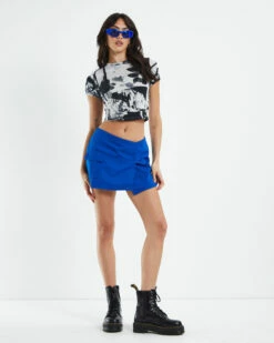 Rhory Mini Cargo Skirt Aqua Blue -Insight Shop 3 17694