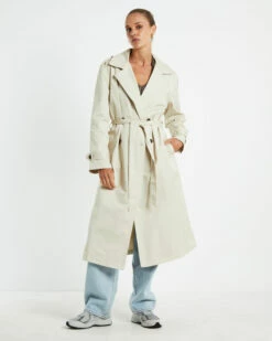 Tamika Trench Coat Stone -Insight Shop 3 18310