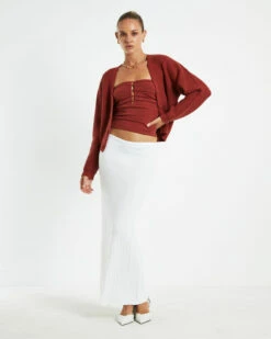 Nora Knit Tube Top Burnt Red -Insight Shop 3 18718
