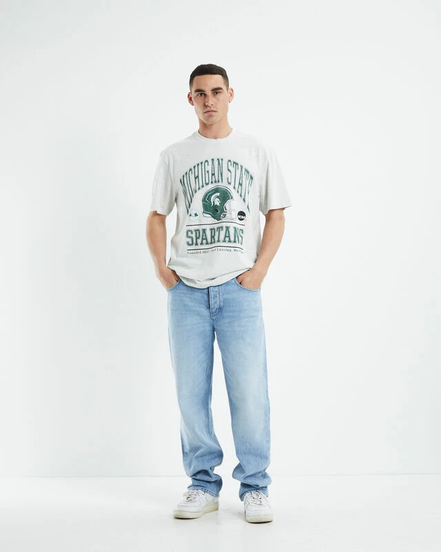 Vintage Champs Michigan State T-Shirt Silver Marle 5 Vintage Champs Michigan State T-Shirt Silver Marle - Image 3