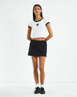 Heart Embroidery Raglan Tee White 10 Heart Embroidery Raglan Tee White -Insight Shop 3 19929