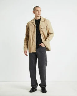 Brixton Bowery Surplus Long Sleeve Overshirt Sand -Insight Shop 3 22090