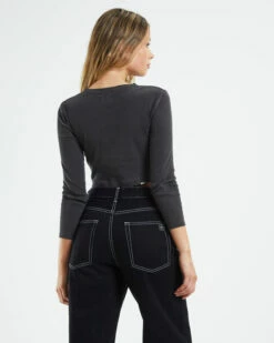 Eagle Legend Long Sleeve Rib Tee Vintage Black -Insight Shop 3 22893