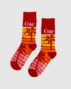 Coke Summer Sip Socks 2 Pack Assorted 8 Coke Summer Sip Socks 2 Pack Assorted -Insight Shop 3 23981