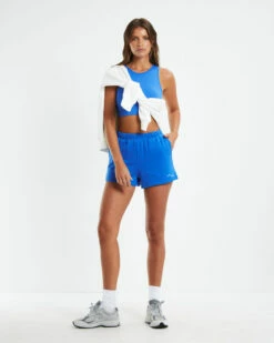 Subtitled Pull On Fleece Shorts Cobalt Blue -Insight Shop 3 24086