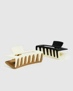 Splice Claw Clips White/Black -Insight Shop 3 25043