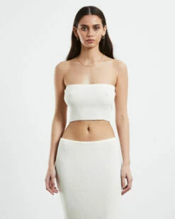 Davia Knit Crop Top Off White -Insight Shop 3 25744