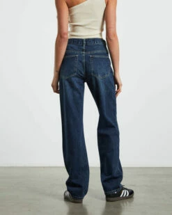 Emmy V Waist Straight Jeans In Y2K Blue 10 Emmy V Waist Straight Jeans In Y2K Blue -Insight Shop 3 26272