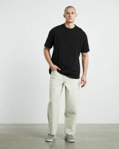 Wide Boy Contrast Stitch Ecru -Insight Shop 3 26727