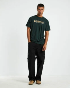 Columbia Retro Logo Short Sleeve T-Shirt Spurce Heather Green -Insight Shop 3 27426