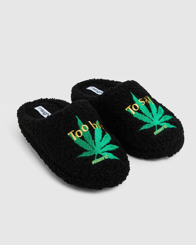 Insight Too High Shag Slides Black/Green 5 Insight Too High Shag Slides Black/Green - Image 3