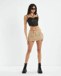 Winnie Patch Pocket Skort Beige -Insight Shop 3 28692