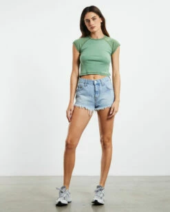 BDG Urban Outfitters Cheeky Shorts Bleached Blue -Insight Shop 3 29704