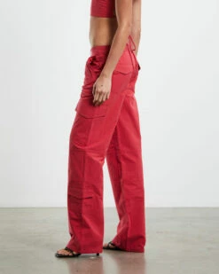 Amity Low Rise Cargo Pants Red 10 Amity Low Rise Cargo Pants Red -Insight Shop 3 30100