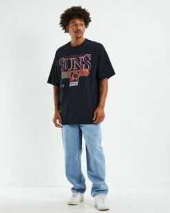 Mitchell & Ness Underscore Phoenix Suns T-shirt Faded Black -Insight Shop 3 30370