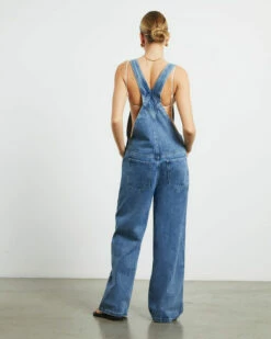 Insight Jadey Denim Relaxed Overalls In Mid 90's Blue -Insight Shop 3 3452