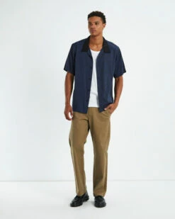 Marilyn Diffuse Short Sleeve Shirt Midnight Blue 10 Marilyn Diffuse Short Sleeve Shirt Midnight Blue -Insight Shop 3 38662