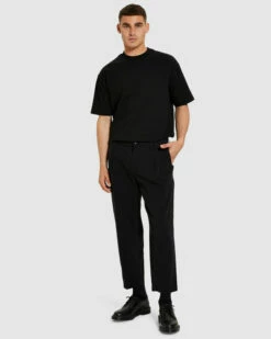 Cross Linen Pants Black 10 Cross Linen Pants Black -Insight Shop 3 40033