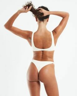 Rib Scoop Crop Bikini Top Almond White -Insight Shop 3 40770