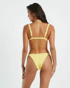 Rib Fixed Triangle Bikini Top Mimosa Yellow -Insight Shop 3 40794