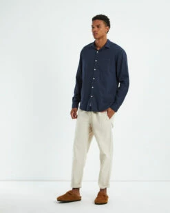 Grover Long Sleeve Shirt Navy -Insight Shop 3 41076