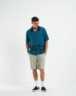 Bastet Border Short Sleeve Shirt Jade Green 10 Bastet Border Short Sleeve Shirt Jade Green -Insight Shop 3 43197