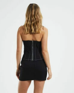 Kyana Corset Top Black/White Stitch -Insight Shop 3 43275