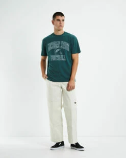 Vintage Arch Michigan State University T-Shirt Faded Green -Insight Shop 3 45147