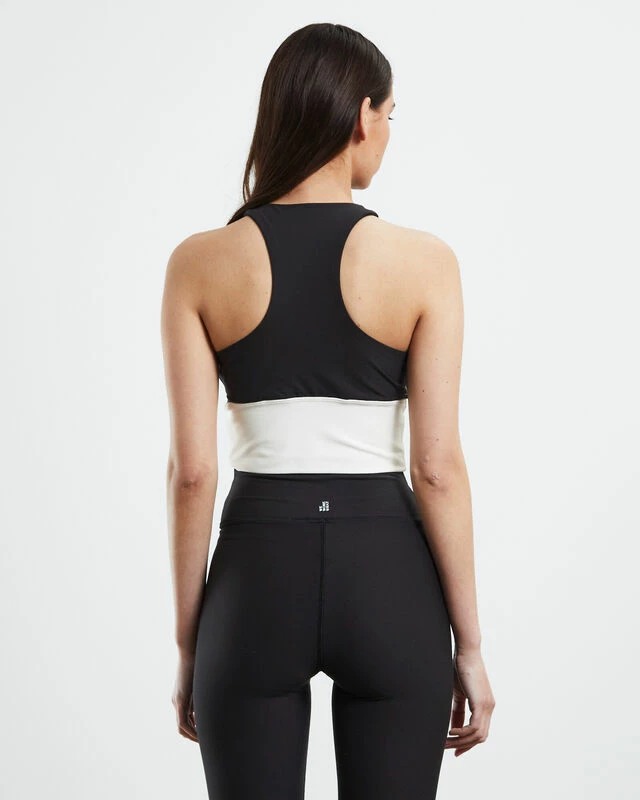 Colourblock Racerback Tank Top Black/White 5 Colourblock Racerback Tank Top Black/White - Image 3