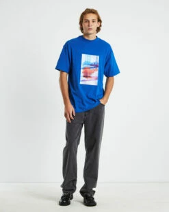 Calvin Klein Motion Floral Short Sleeve Graphic T-Shirt In Blue -Insight Shop 3 46282