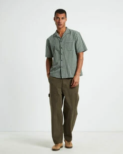 Aura Check Short Sleeve Shirt Grey -Insight Shop 3 47286