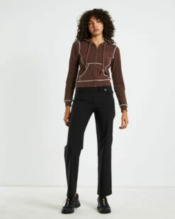 Ronnie Shrunkin Zip Through Jacket Chocolate Brown 10 Ronnie Shrunkin Zip Through Jacket Chocolate Brown -Insight Shop 3 47812