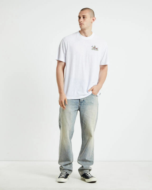 Afends Caterpillar Hemp Retro Short Sleeve T-Shirt White 5 Afends Caterpillar Hemp Retro Short Sleeve T-Shirt White - Image 3